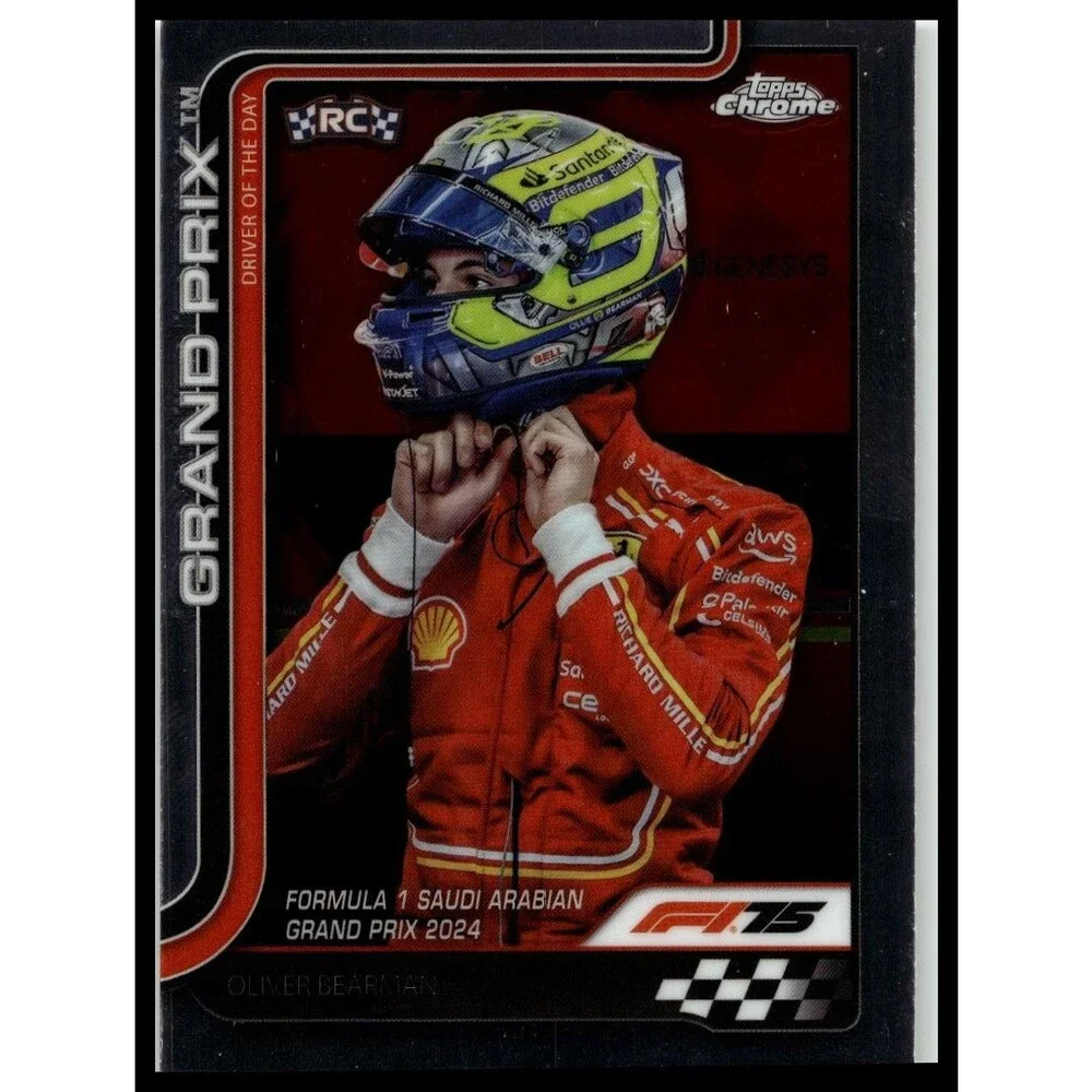 2025 Topps Chrome Formula 1 Oliver Bearman #123 Scuderia Ferrari HP